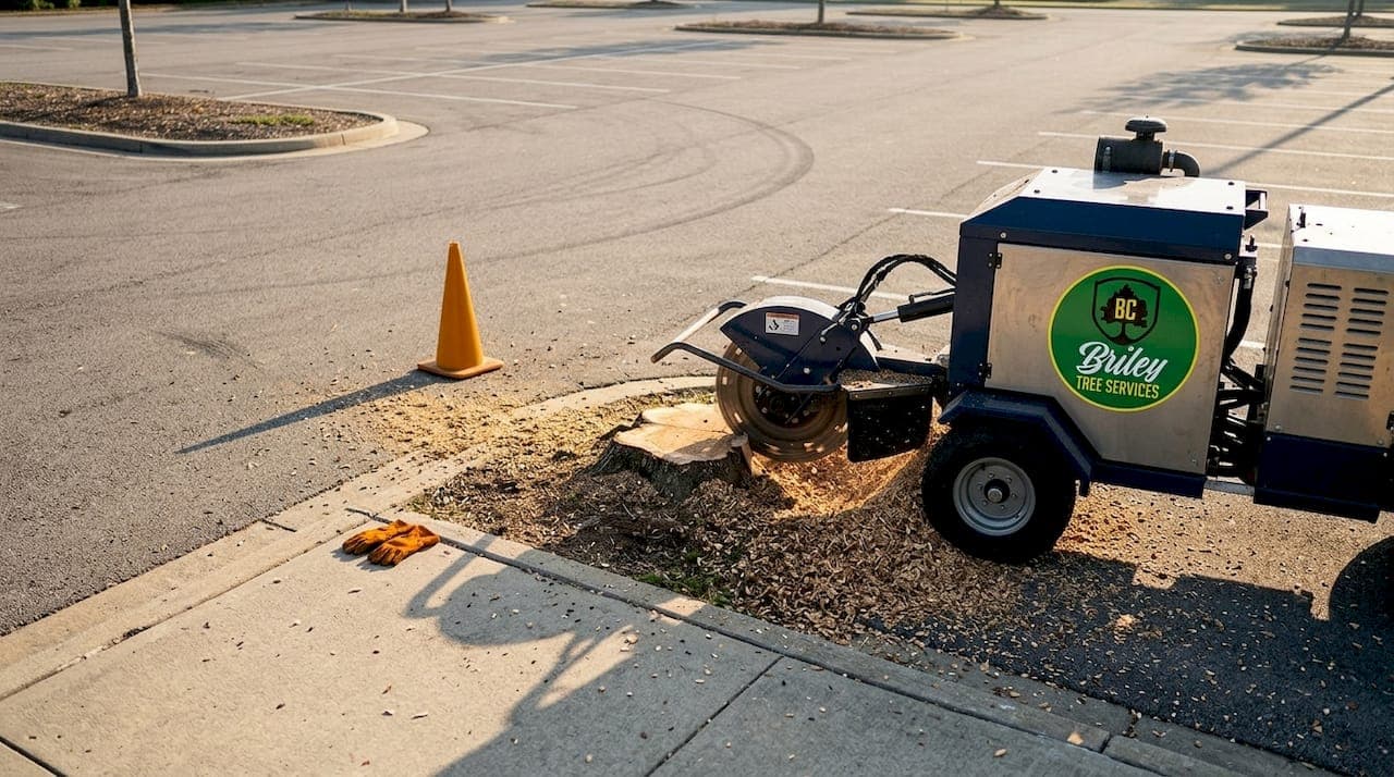 How Stump Grinding Protects Commercial Lots