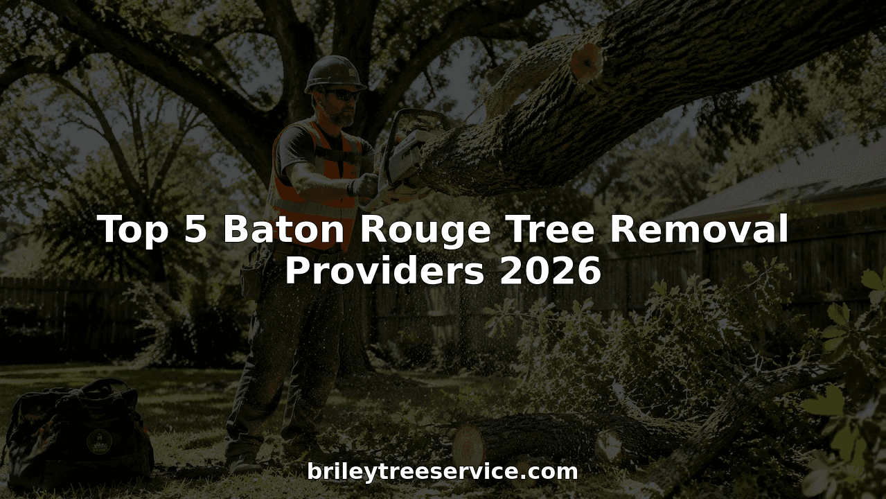 Top 5 Baton Rouge Tree Removal Providers 2026